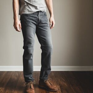 OrSlow Men's Straight Jeans in Washed Grey